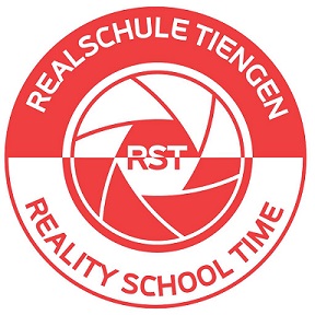 Logo der Schülerfirma RealitySchoolTime | Bild: Philipp Ebelnzunft Tiengen überreichen den symbolischen Scheck an die Schulsanitäter der Realschule Tiengen. | Bild: Holzwarth, Sandra